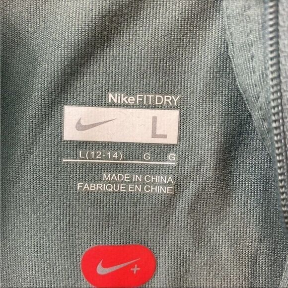 Nike Womens Green Fit Dry 1/4 Zip Long Sleeves Activewear PulloverSize L (12-14) - Picture 4 of 7